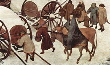 Брейгель (Breughel, Brueghel или Bruegel) Питер, С: Перепись в Вифлиеме. Фрагмент 1