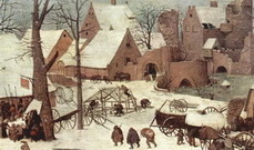 Брейгель (Breughel, Brueghel или Bruegel) Питер, С: Перепись в Вифлиеме. Фрагмент 3