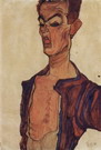 Шилле (Schielle) Эгон : Автопортрет с гриассой