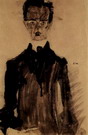 Шилле (Schielle) Эгон : Автопортрет в черном
