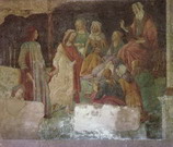 Боттичелли (Botticelli) Сандро (наст. Алессандро Ф: Фрески виллы Лемми. Лоренцо Торнабуони перед аллегорическими фигурами семи свободных искусств. Фрагмент