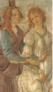Боттичелли (Botticelli) Сандро (наст. Алессандро Ф: Фрески виллы Лемми. Фрагмент. Две женские фигуры