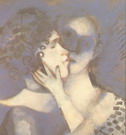 Шагал (Chagall) Марк Захарович: Влюбленные в голубом