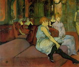 Тулуз-Лотрек (De Toulouse-Lautrec) Анри Мари Раймо: В саалоне на улице де Мулен