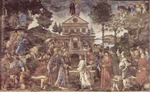 Боттичелли (Botticelli) Сандро (наст. Алессандро Ф: Фрески Сикстинской капеллы. Искушение Христа