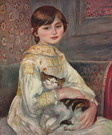 Ренуар Пьер Огюст: Портрет мадмуазель Жюли Ренуар с кошкой