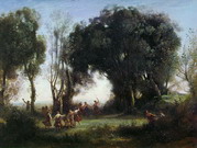 Коро (Corot) Жан Батист Камиль : Утро. Танец нимф