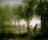 Коро (Corot) Жан Батист Камиль : Орфей, ведущий Эвридику через подземный мир