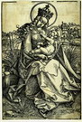 Бальдунг Ганс (прозвище Грин) : Мадонна с младенцем на травяной скамье