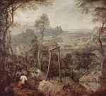 Брейгель (Breughel, Brueghel или Bruegel) Питер, С: Пейзаж с виселицей. Танец под виселицей