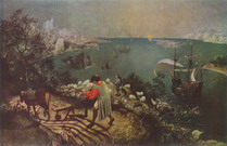 Брейгель (Breughel, Brueghel или Bruegel) Питер, С: Пейзаж с падением Икара