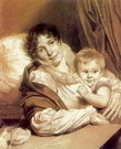 Кипренский Орест Адамович  : Мать с ребенком. Портрет госпожи Прес