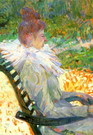 Тулуз-Лотрек (De Toulouse-Lautrec) Анри Мари Раймо: Мадам Тапье де Селейран в саду