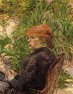 Тулуз-Лотрек (De Toulouse-Lautrec) Анри Мари Раймо: Рыжеволосая девушка в саду Фореста