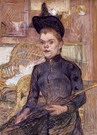 Тулуз-Лотрек (De Toulouse-Lautrec) Анри Мари Раймо: Женщина в черной шляпе. Портрет Берты ла Сурд