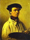 Коро (Corot) Жан Батист Камиль : Автопортрет с палитрой в руках