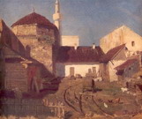 Поленов Василий Дмитриевич : Пейзаж с мечетью