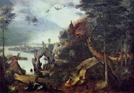 Брейгель (Breughel, Brueghel или Bruegel) Питер, С: Пейзаж и искушение Св.Антония