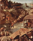 Брейгель (Breughel, Brueghel или Bruegel) Питер, С: Серия Нидерландские пословицы. Фрагмент 3