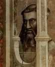 Джотто ди Бондоне (Giotto di Bondone) : Богоматерь с младенцем на троне. Фрагмент