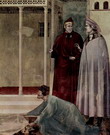 Джотто ди Бондоне (Giotto di Bondone) : Жизнь Св.Франциска Ассизского. Житель Ассизи расстилает свой плащ перед Св.Франциском