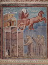 Джотто ди Бондоне (Giotto di Bondone) : Жизнь Св.Франциска Ассизского. Фрагмент. Видение огненной колесницы