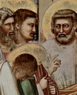 Джотто ди Бондоне (Giotto di Bondone) : Изгнание торгующих из храма. Фрагмент 3