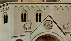 Джотто ди Бондоне (Giotto di Bondone) : Изгнание торгующих из храма. Фрагмент 6