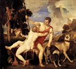 Тициан (Тициано Вечеллио) (Tiziano Vecellio): Венера и Адонис
